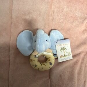 Carters John Lennon Elephant Plush Baby Rattle Stuffed Toy Real Love W Tag